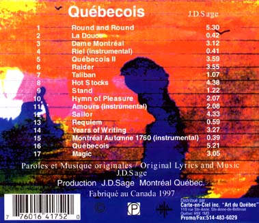 Songs from the Qubecois album.